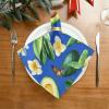Funny Avocado Cloth Napkins, Royal Blue, Polyester, 6-Pack view 3