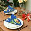 Funny Avocado Cloth Napkins, Royal Blue, Polyester, 6-Pack view 4