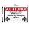 PRINTIMA Limited Winter Service Warning Sign, PVC, 32 x 21 cm, Weather-Resistant, Use at Your Own Risk view 3