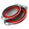 Morbuy Collapsible Silicone Colander Set, 2-Piece, Red, S + L view 1