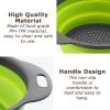 Morbuy Collapsible Silicone Colander Set, 2-Piece, Red, S + L view 3