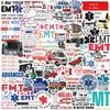 50-Piece EMT Graffiti Sticker Set, Waterproof Vinyl Stickers for Skateboards, Luggage and Laptops view 1