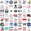 50-Piece EMT Graffiti Sticker Set, Waterproof Vinyl Stickers for Skateboards, Luggage and Laptops view 3