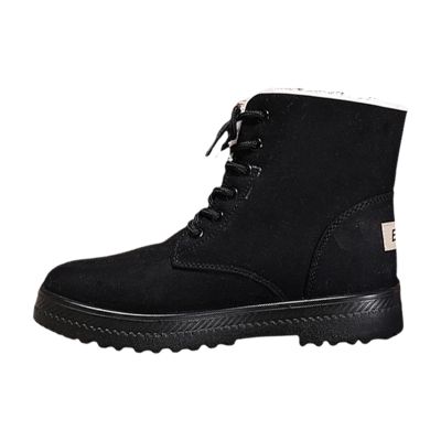 Women's Lightweight Platform Winter Hiking Rain Ankle Boots, Plaid, Black, EU 39.5