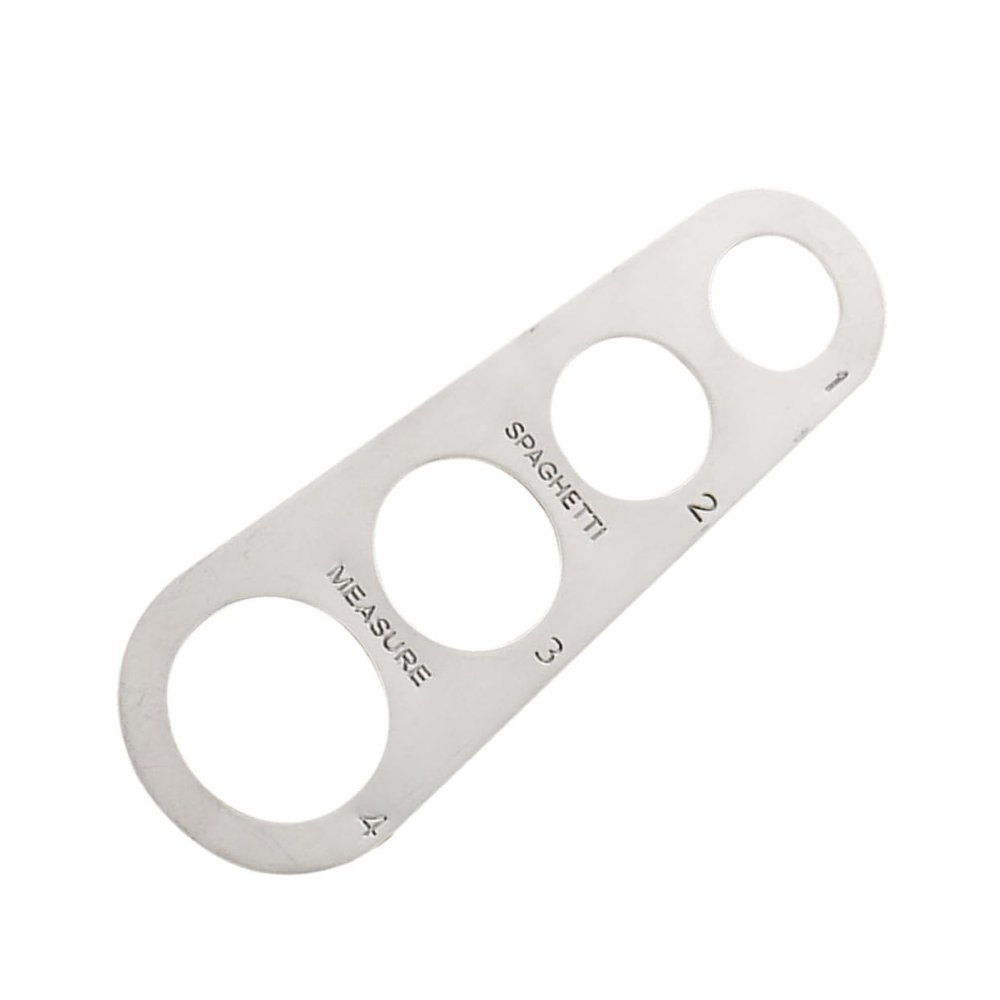 BESPORTBLE Stainless Steel Spaghetti Measuring Ruler with 4 Holes for Home and Professional Kitchens