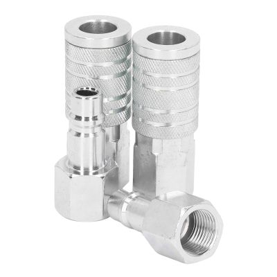 2-Piece Air Coupling Set, 300 PSI, 1/2-Inch NPT Aluminum Alloy Pneumatic Tool Adapter