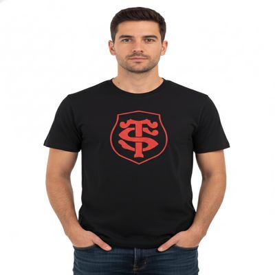Stade Toulousain Toulouse T-Shirt – Official Rugby Collection, Black, M