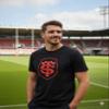 Stade Toulousain Toulouse T-Shirt – Official Rugby Collection, Black, M view 2