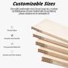 Rectangular Paulownia Wood Boards for Crafts, 0.5–0.8 in Thick view 2