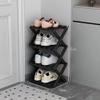 Foldable Bamboo Shoe Rack, Freestanding and Space-Saving view 2