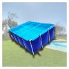 Outdoor Koi Pond with Steel Frame, Drain Valve, 120 x 80 x 60 cm view 1
