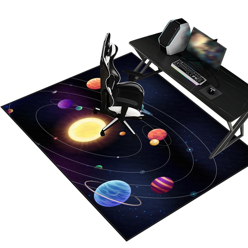 Gaming Chair Floor Mat for Hard Floors and Carpet, Scratch-Resistant, Non-Slip, 70 x 120 cm
