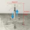 Adjustable Acrylic Rolling Stool with 360° Casters view 2