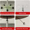 Adjustable Acrylic Rolling Stool with 360° Casters view 3