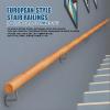 Beech Wood Handrail Railing 50–500 cm, Round 50 mm (120 cm) view 3