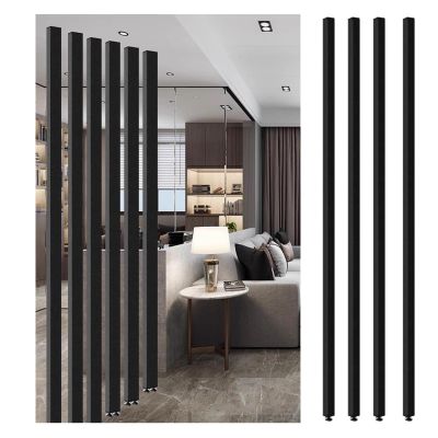 Floor-to-Ceiling Louvered Room Divider, 100–230 cm High, 7 Slats, 185 cm