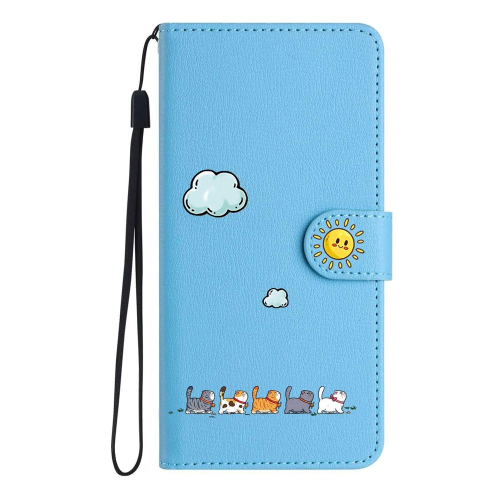 FALUWONRU Case for Xiaomi 15T, Cat Leather Wallet Case, Blue