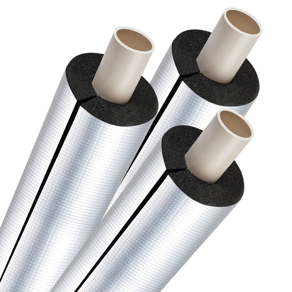 Self-Sealing Pipe Insulation for Outdoor Water Pipes, ID 27 mm, 10 mm Thick, 90 cm