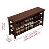 Narrow Shoe Storage Bench with Adjustable Shelves view 2