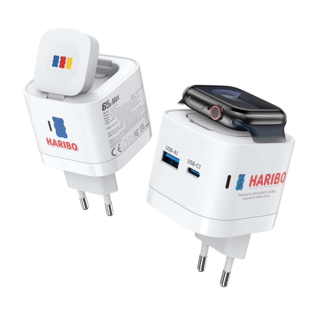HARIBO 65W USB-C Charger with Apple Watch Wireless Charger