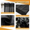 NINGBAI Sheer Voile Curtain, Black, 50 x 200 cm, Rod Pocket view 3