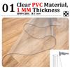 Round Transparent Office Chair Mat, PVC Hard-Floor Protector, 1 mm Thick, 50 cm Diameter, Matte view 2