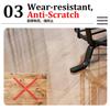 Round Transparent Office Chair Mat, PVC Hard-Floor Protector, 1 mm Thick, 50 cm Diameter, Matte view 4