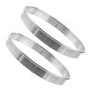 Cabilock Round Stainless Steel Dessert Rings for Pizza Ovens, 18 cm, Silver view 1
