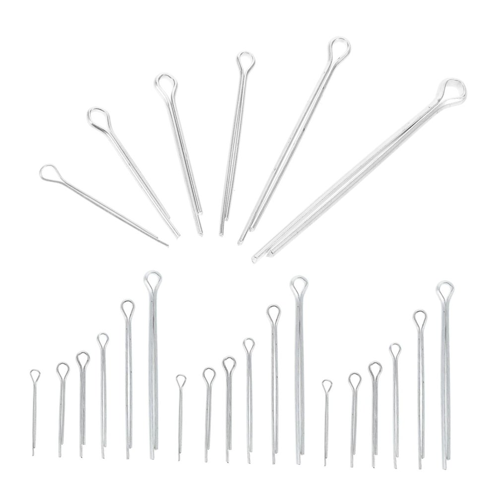 LIFKOME 555-Piece Spring Pins and Retaining Pins Assortment, Spring Steel, for DIY Projects and Automotive Mechanics, Silver Storage Box