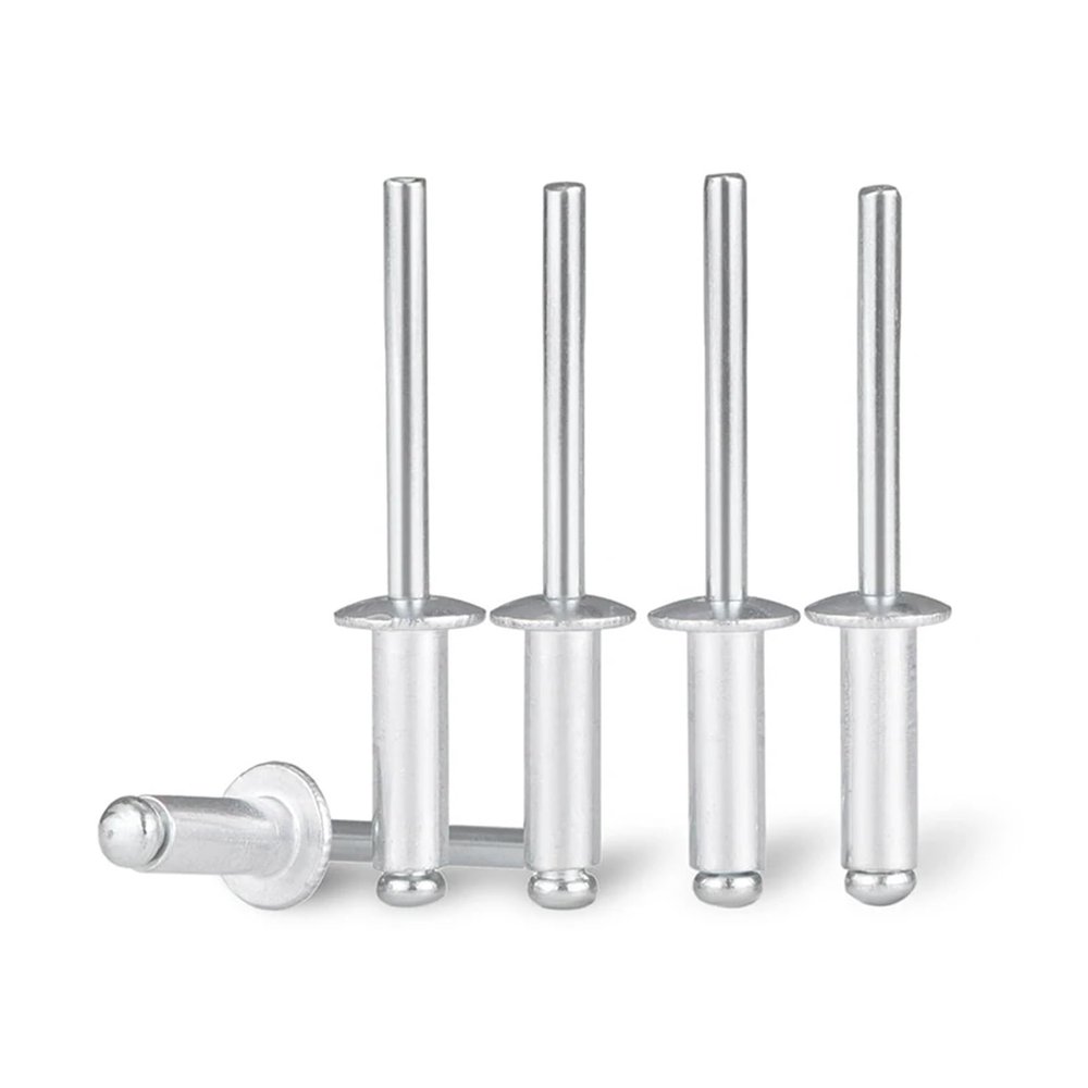 1,050 Aluminum Pop Rivets, M2.4/M3.2/M4/M5, Round-Head Blind Rivets, Steel Mandrel, lingli (M3.2 × 10 mm, 20 pcs)