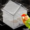 Outdoor Bird Feeder House with Transparent Bird Bath view 3