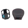 Fdit Octagonal Pool Chalk Holder with Magnetic Clip, Aluminum Alloy and Leather, Black view 2