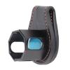 Fdit Octagonal Pool Chalk Holder with Magnetic Clip, Aluminum Alloy and Leather, Black view 4