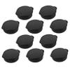 10-Piece Rubber Door Lock Covers for 19 mm Cam Locks, Black view 1