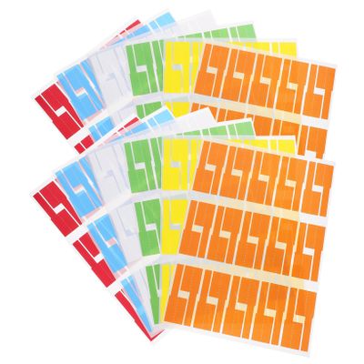GRIRIW 12-Piece P-Shaped Cable Label Set, Self-Adhesive Waterproof Wire Labels