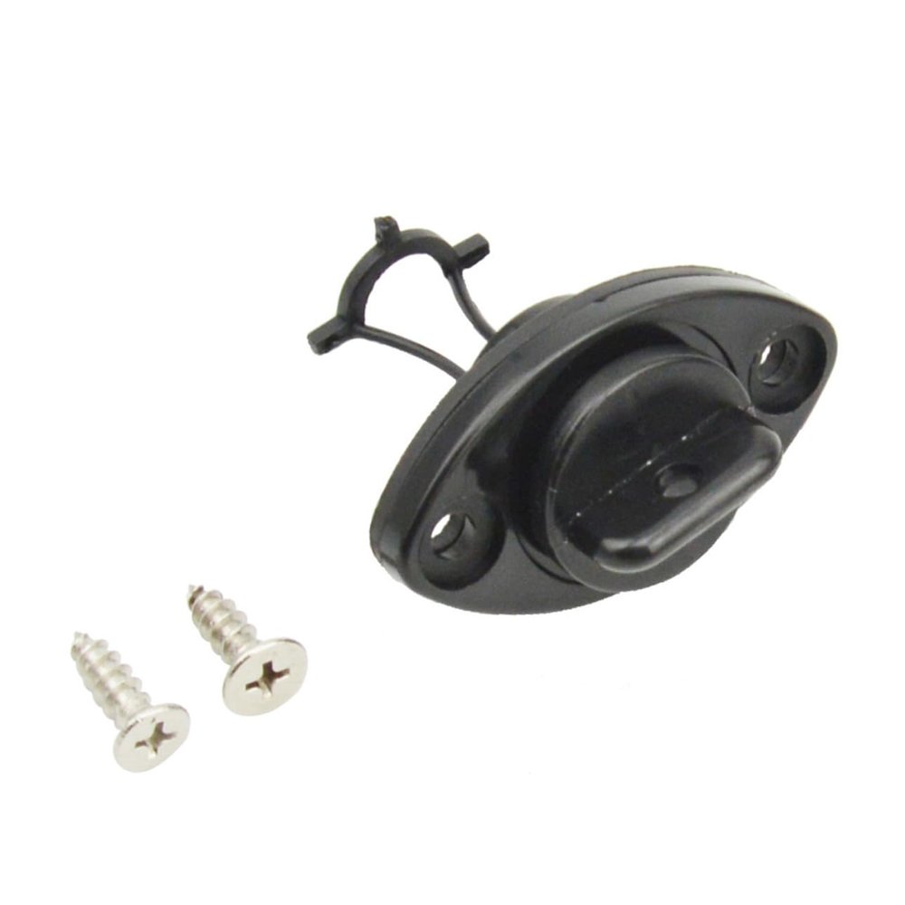 Cabilock 4-Piece Kayak Drain Plugs with Threads and Gaskets, Black