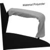 DEARMAMY 2-Piece Polyester Armrest Covers for Office Chairs, Black view 3