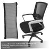 DEARMAMY 2-Piece Polyester Armrest Covers for Office Chairs, Black view 4