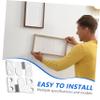 OUNONA 2-Piece Stainless Steel Interlocking Picture Hanging Brackets view 3