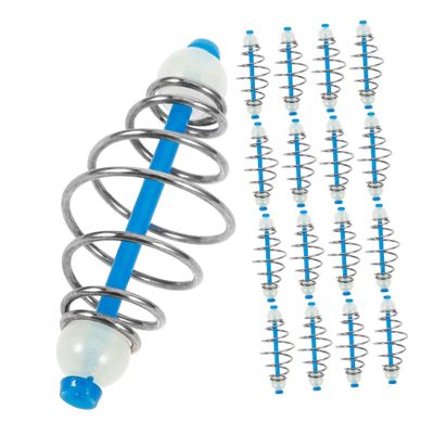 Alipis 20-Piece Medium Spring Feeder with Glow Beads, Wear-Resistant Bait Cage for Carp Fishing
