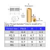 Brass Hex Standoff Spacer, M3, 370 mm, 20 Pieces (32 mm) view 2
