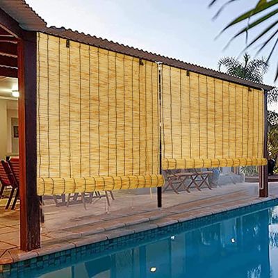 Waterproof Outdoor Bamboo Roller Blind for Windows and Doors
