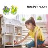 TEHAUX 2-Piece Miniature Potted Bonsai Plants for Dollhouses view 3