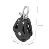 Cabilock 2-Piece Stainless Steel Double Pulley with Nylon Swivel Bearing Block view 2