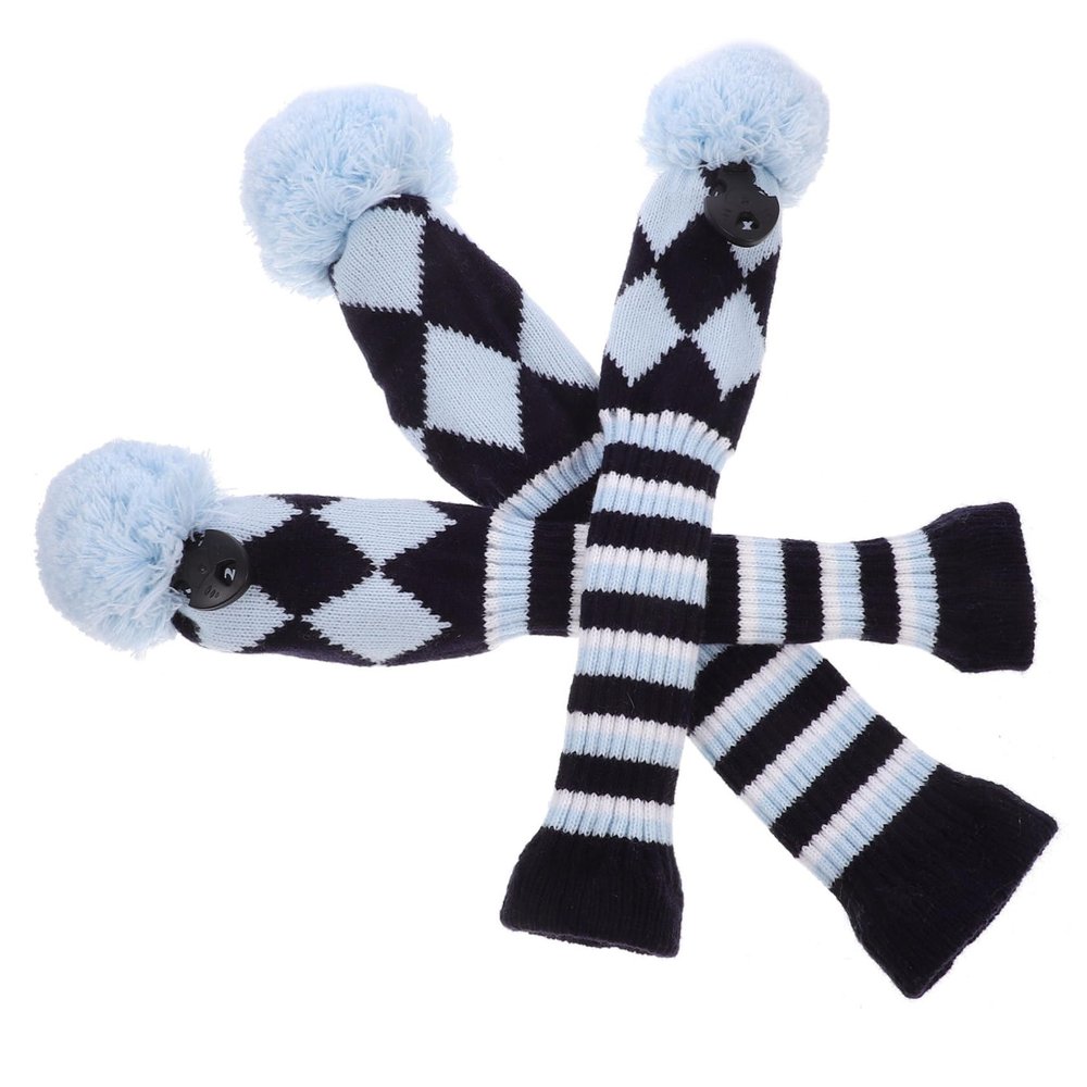 Knitted Golf Club Headcover for Driver, White