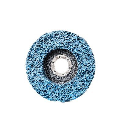 1-Piece 100/115/125 mm Coral Nylon Strip Disc, Diamond Grinding Wheel for Angle Grinders, Rust Removal, Blue, 100 x 16 mm