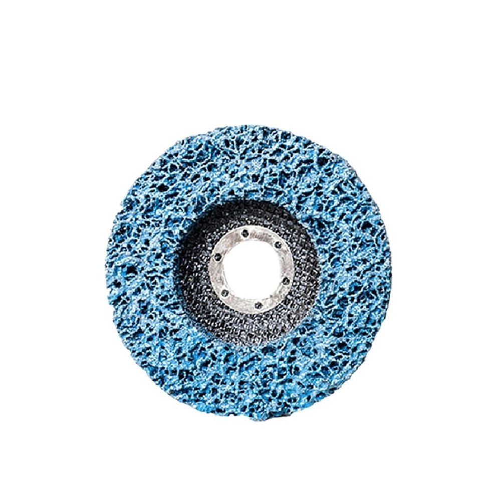 1-Piece 100/115/125 mm Coral Nylon Strip Disc, Diamond Grinding Wheel for Angle Grinders, Rust Removal, Blue, 100 x 16 mm