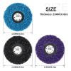 1-Piece 100/115/125 mm Coral Nylon Strip Disc, Diamond Grinding Wheel for Angle Grinders, Rust Removal, Blue, 100 x 16 mm view 3