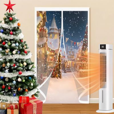 Thermal Cold-Protection Curtain 130 x 125 cm, Waterproof and Windproof, for Basement, Balcony and Patio Doors