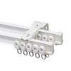 Silent Double Curtain Track, Aluminum Alloy, 1 m, White view 1